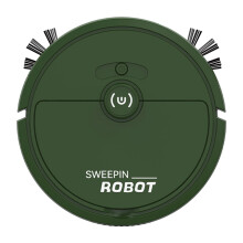 SHENGXINY Stofzuiger voor Thuis, Intelligente Robotstofzuiger met Zuig- en Sleepfunctie, Volledig Automatisch, Legergroen