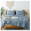 Grayish Blue Tufted Comforter Set Queen 3-Piece 6