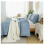 Grayish Blue Tufted Comforter Set Queen 3-Piece 7
