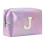 Purple embroidered alphabet makeup bag extra large 1