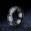 Women's Frosted Silk Pattern Rhinestone Ring Alloy 1