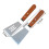 Metal Spatula with Wood Handle 2 pcs 8