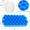 Silicone Ice Cube Tray with Lid 74-Cube Stackable 6
