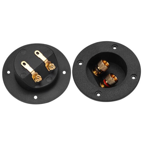 Round Subwoofer Terminal Cup with Spring Connector 2 pcs