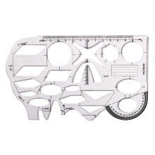 Geometric Drawing Template Clear Plastic 12 Shapes