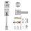 SKYSHALO front door handle and deadbolt set silver 4
