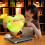 Heart Shaped LED Pillow Plush Toy Yellow 4