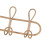 Wall Mounted Rattan Coat Rack with 3 Hooks 8