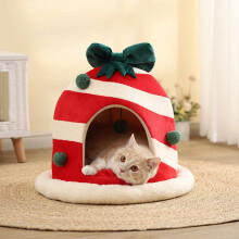 Christmas Cat House Warm Removable Washable Tent