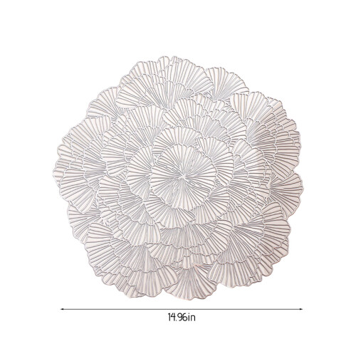 Rose Insulation Placemats Hollow Flower Design 4 Pack 2