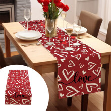 Valentine's Day table runner heart design 1 piece