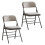 Folding Chair Steel Frame Fabric Padded 2-Pack 1