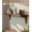 Wood Wall Shelf Rustic Floating 24 Inch Natural Solid Wood 6