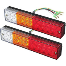 2 x LED-achterlichten, achteruitrijlichten, remlichten, knipperlichten, achterkoplampen met 40 LED's, 12V/24V, voor aanhanger, vrachtwa