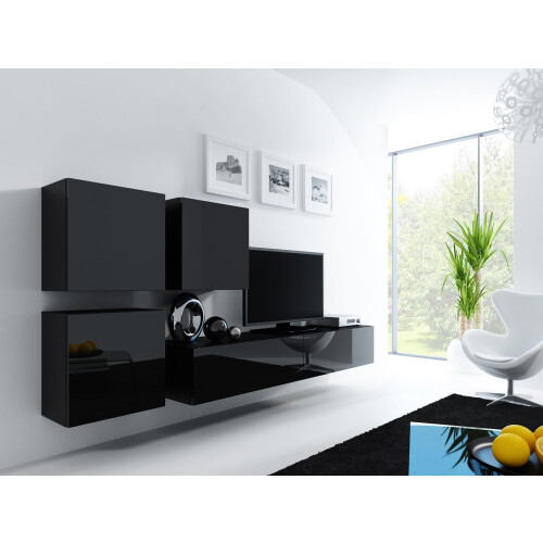 Cama Square cabinet VIGO 50/50/30 black/black gloss 1