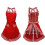 Women's Plaid Bowknot Pocket Apron Adjustable Lace-up 2