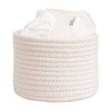Handmade cotton rope storage basket desktop 1 piece