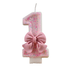 Pink Number Birthday Candles 0-9 Set