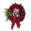 Red Christmas Wreath with Lights and Bow 2024 1