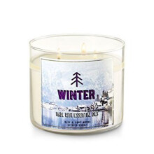 Bougie Bath and Body Works Hiver 3 Mèches 14,5 Onces Huiles Essentielles Hiver