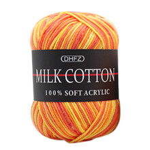 XUNRYAN cotton yarn for crochet and knitting orange