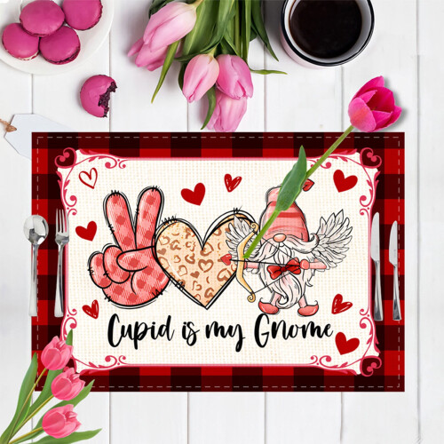 XUNRYAN romantic non-slip insulated placemats 4-pack