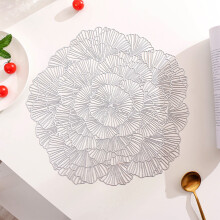 Rose Insulation Placemats Hollow Flower Design 4 Pack
