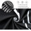 Tenda da doccia bianca e nera, extra lunga, 72x84 pollici 5