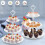 Frugttallerken3-lags rund cupcake-stander 6