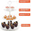 Frugttallerken3-lags rund cupcake-stander 3