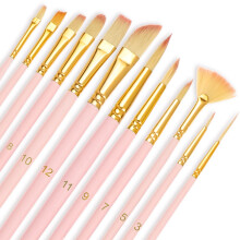 WOVTE Paint Brush Set Acrylic Watercolor Oil 12PCS