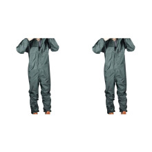 2X Fashion Motorcycle Raincoat /Conjoined Raincoat/Overalls Men and Women Fission Rain Suit Rain Coat M ArmyGreen