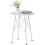 Outdoor Metal Side Table Round Weatherproof White 1