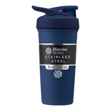 BlenderBottle Strada Gobelet Isotherme Acier Inoxydable avec Fouet, 24 oz, Bleu Marine