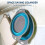 Collapsible Colander Set Heat-Resistant 3-Piece Blue 6