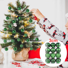 XUNRYAN shatterproof Christmas tree ornaments green set 12