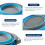 Collapsible Colander Set Heat-Resistant 3-Piece Blue 5