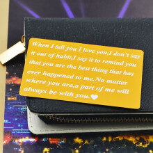 Engraved Wallet Card Inserts for Love Notes Gold