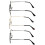 Women's Round Metal Blue Light Blocking Glasses 3 Pairs 3