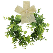 Faux Christmas Wreath Boxwood Kitchen Cabinet 10 Inch