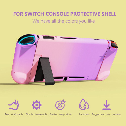 Dockbare Hülle für Nintendo Switch, Schutzhülle mit TPU-Griffabdeckung für Joy-Con-Controller 2