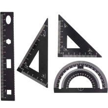 WOVTE geometric tool kit metal ruler set 4 pieces