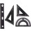 WOVTE geometric tool kit metal ruler set 4 pieces 1