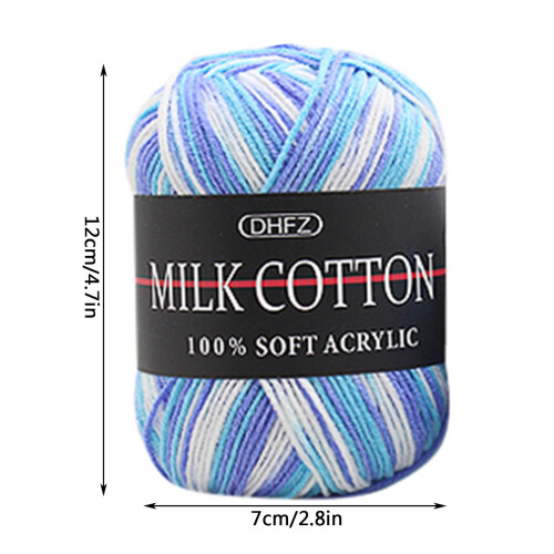 Gradient Milk Cotton Yarn 50g Soft Knitting Wool 2