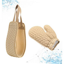 WOVTE bath sponge scrub mitts exfoliating shower gloves 2