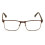 Men's optical frame rectangular metal reading glasses +2.25 3