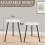Round Side Table White Marble Top with Adjustable Metal Legs 3