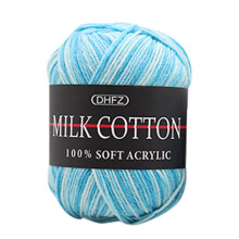 XUNRYAN cotton knitting yarn blue 100g
