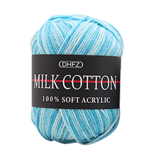 XUNRYAN cotton knitting yarn blue 100g