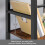 3-Tier Narrow Wooden Bookshelf Rustic Brown 7